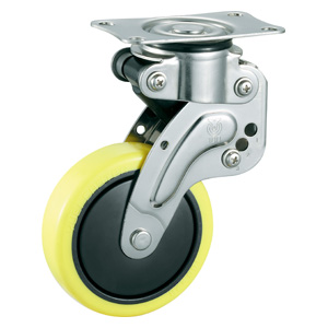 STAINLESS CASTERS WITH SHOCK ABSORBERS