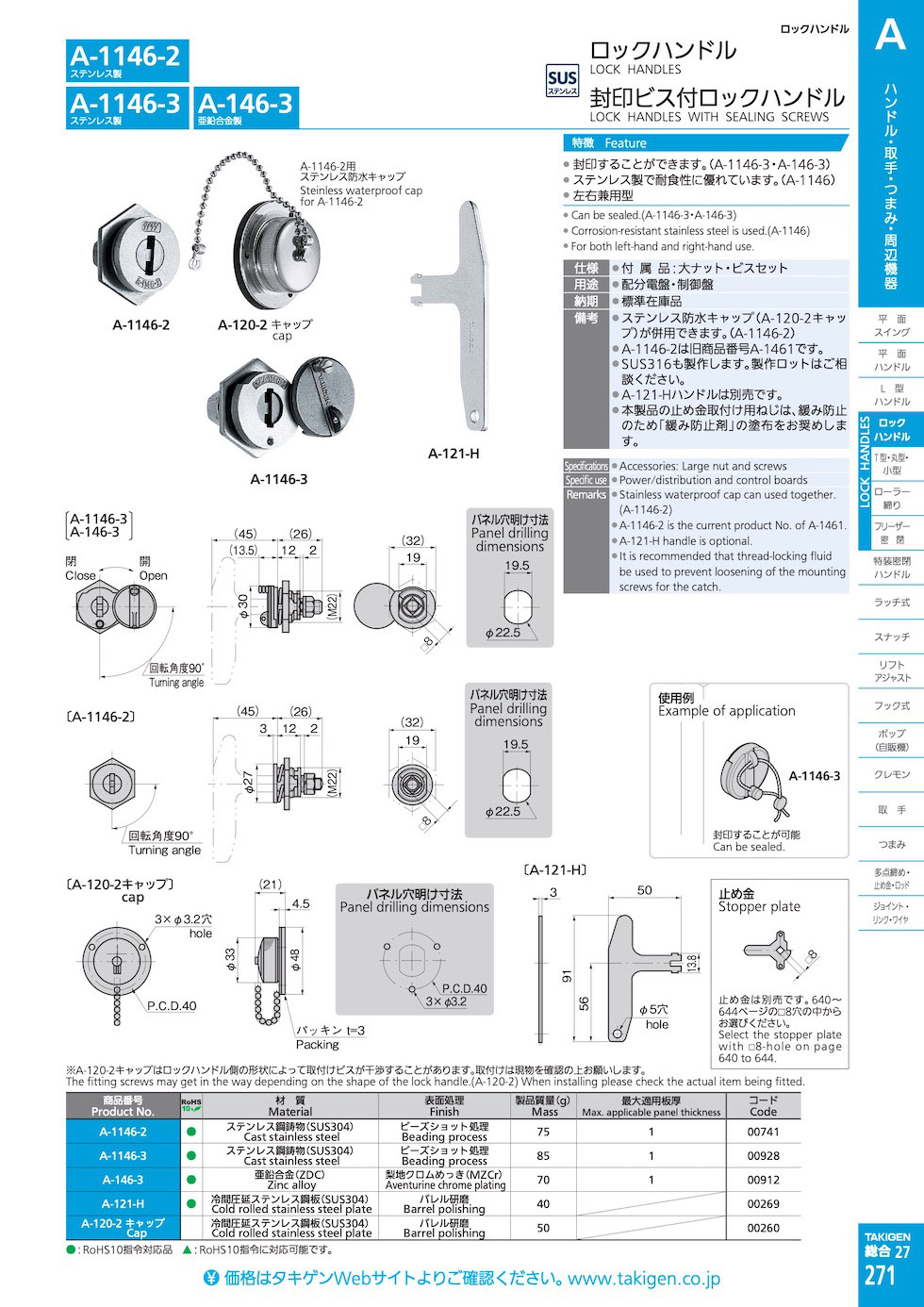STAINLESS STEEL LOCK HANDLES