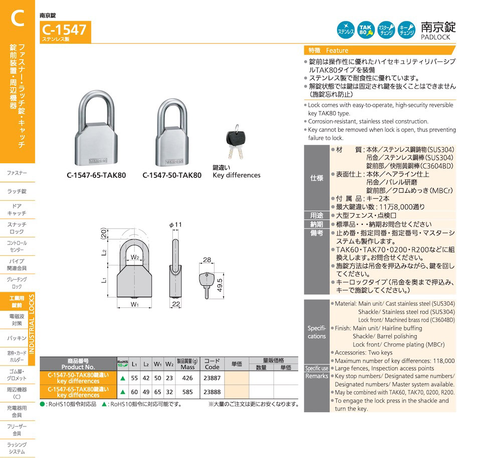 STAINLESS STEEL PADLOCK