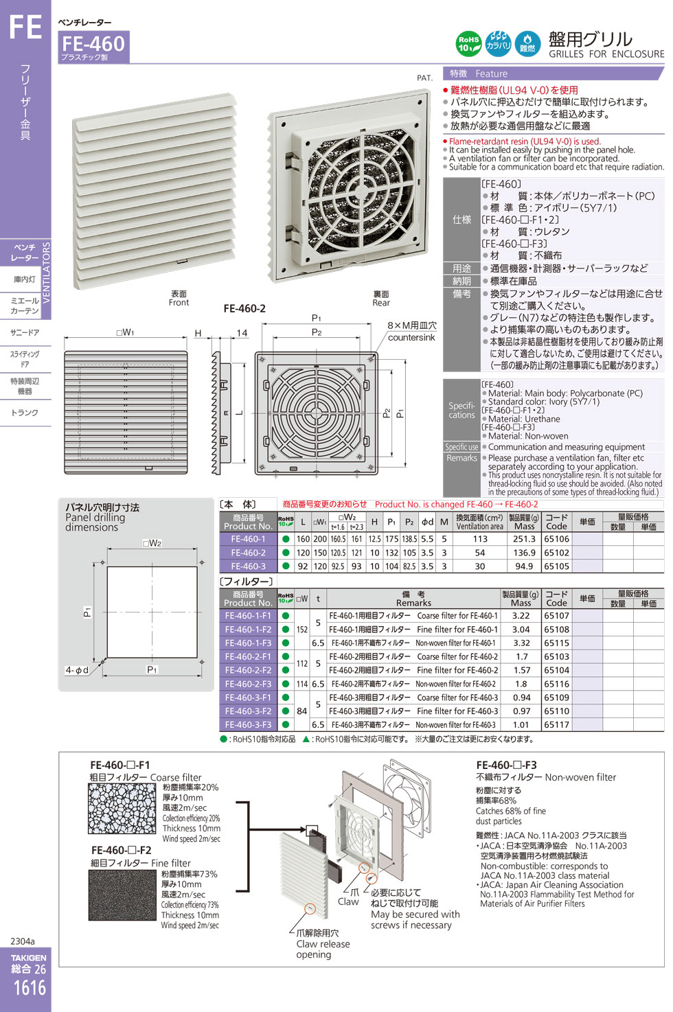 GRILLES FOR ENCLOSURE